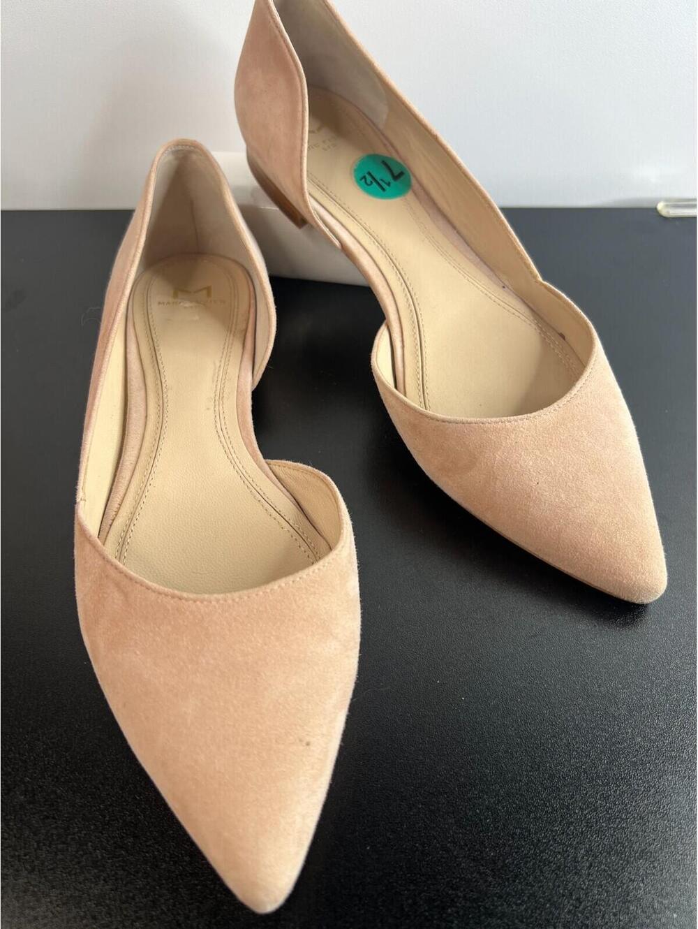 NEW Marc Fisher Labela Womens Slingback Pointed-Toe  Pump-Nude Suede Size 7.5M - Picture 3 of 13